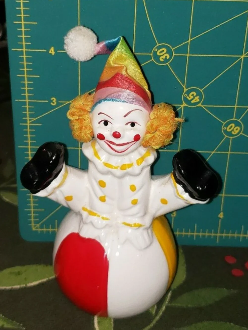 Vintage Mischievous Clown Figurine